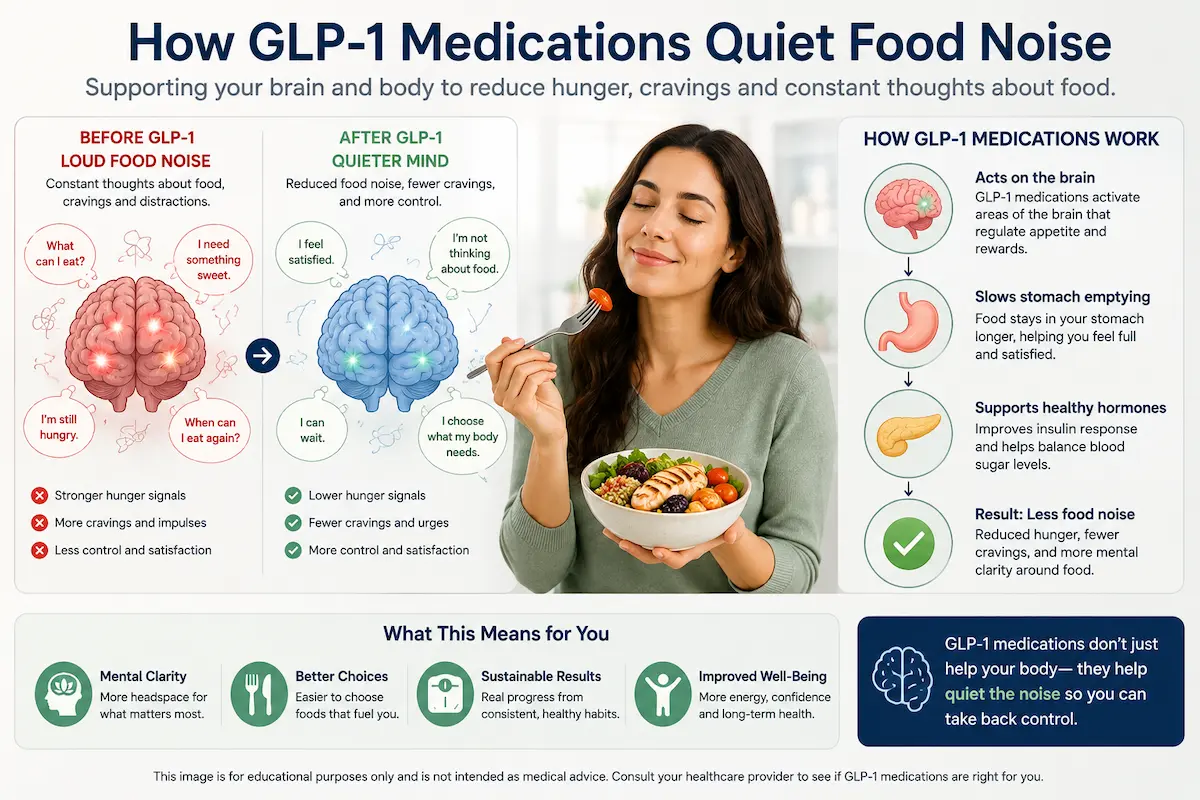 How GLP-1 medications may affect appetite hunger cravings and food noise